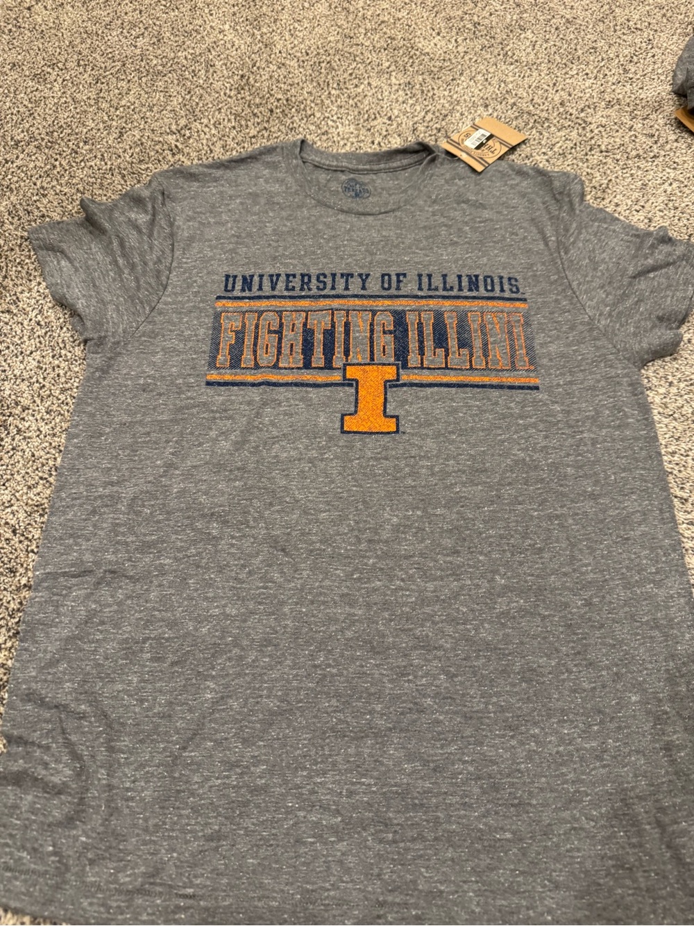 Rivalry Threads Heather Grey Fighting Illini tee